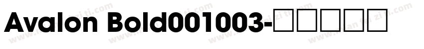 Avalon Bold001003字体转换